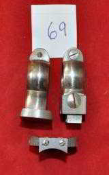 German AKAH D.19 mm rings claw mounts set with bases,polished.Very Rare! - 3 of 3