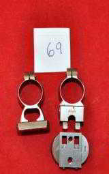 German AKAH D.19 mm rings claw mounts set with bases,polished.Very Rare! - 1 of 3