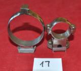 German AKAH D.46.5/30 mm rings claw mounts set with bases,polished.Very Rare! - 1 of 5