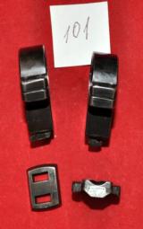 German Suhl claw mounts rings D.25.5-26 mm set w/bases drilling,dabble rifle,etc - 4 of 4