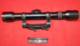 German Unknown sniper rifle scope 4 X 81 w/ Akah side mount and base 1935-1940 - 2 of 4