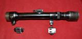 German MSW/Wetzlar 4X81 rifle scope w/mounts,bases,front saddle&leather quiver - 3 of 7