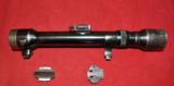 German MSW/Wetzlar 4X81 rifle scope w/mounts,bases,front saddle&leather quiver - 4 of 7