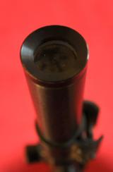 German Vintage rifle scope WEKU 4 X w/mount ca.22/air for rifle with grooves - 4 of 5