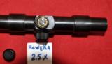 German Vintage rifle scope HAWEKA 2.5 X w/mount ca.22/air for rifle with grooves - 5 of 5