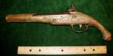 Ornate Brass Stocked Greek - Ottoman Balkan Flintlock Pistol Circa 1810 - 2 of 10
