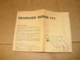 Starter Pistol Revolver FIE MAM SUPER 777 22 Cal Like New with Box, Paperwork and Tin of .22 Cal Blank Cartridges Both Vintage From The 1970`s
- 9 of 10