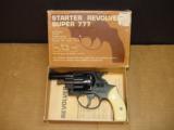  Starter Pistol Revolver FIE MAM SUPER 777 22 Cal Like New with Box, Paperwork and Tin of .22 Cal Blank Cartridges Both Vintage From The 1970`s
- 1 of 10