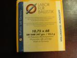 10.75X68 BALLISTIC LAB GERMANY AMMUNITION
- 1 of 1