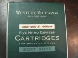 WESTLEY RICHARDS AMMUNITION 450-400 3 1/4
4 boxes - 1 of 1