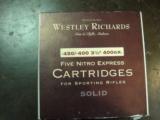 WESTLEY RICHARDS AMMUNTITION 450-400 3 1/4 - 1 of 1