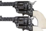 COLT SAA 3RD GENERATION PAIR CUSTOM ENGRAVED CATTLE BRAND PAIR 45LC - 4 of 15