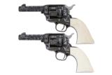 COLT SAA 3RD GENERATION PAIR CUSTOM ENGRAVED CATTLE BRAND PAIR 45LC - 3 of 15