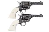 COLT SAA 3RD GENERATION PAIR CUSTOM ENGRAVED CATTLE BRAND PAIR 45LC - 1 of 15