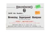 Browning - Superposed Shotguns - Booklet - 1 of 1