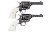 COLT SINGLE ACTION ARMY 3RD GENERATION PAIR 45 LC FACTORY CATTLE BRAND ENGRAVED - 3 of 15