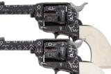COLT SINGLE ACTION ARMY 3RD GENERATION PAIR 45 LC FACTORY CATTLE BRAND ENGRAVED - 4 of 15