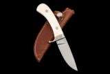 CAMPBELL CUSTOM KNIFE - DROP POINT WITH IVORY - 1 of 2