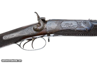 ALFRED HARRIS - BIRMINGHAM BOTTOM BREAK HAMMERED DOUBLE RIFLE 450 BPE