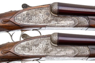 ANTONIO ZOLI BEST SIDELOCK PAIR OF 12 GAUGE GALEAZZI ENGRAVED GODDESS OF THE HUNT