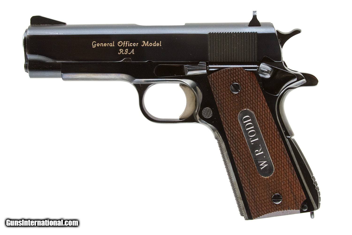 COLT GENERAL OFFICERS MODEL PRESENTED TO W.R.TODD 45ACP