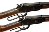 WINCHESTER CUSTOM SHOP MODEL 94 PAIR
OF SADDLE RING TRAPPER CARBINES 38-55 BOTH - 8 of 14