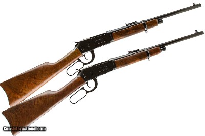 WINCHESTER CUSTOM SHOP MODEL 94 PAIR
OF SADDLE RING TRAPPER CARBINES 38-55 BOTH