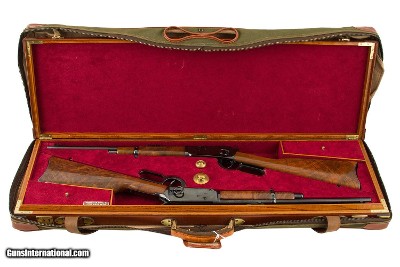 WINCHESTER CUSTOM SHOP MODEL 94 PAIROF SADDLE RING TRAPPER CARBINES 38-55 BOTH - Image 2 of 14