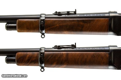 WINCHESTER CUSTOM SHOP MODEL 94 PAIROF SADDLE RING TRAPPER CARBINES 38-55 BOTH - Image 12 of 14