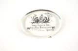 JAMES PURDEY TRADE LABEL GLASS
PAPERWEIGHT
OXFORD STREET ADDRESS - 3 of 3