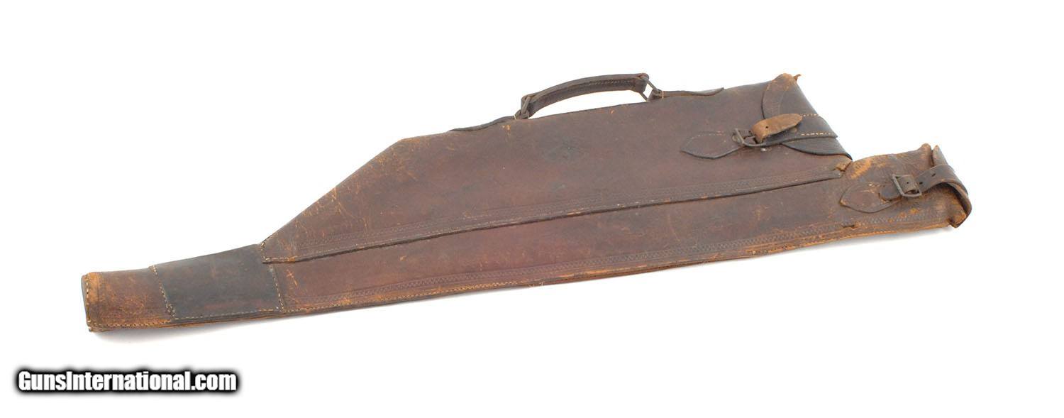 VINTAGE DIAMOND BRAND LEATHER TAKE DOWN SHOTGUN CASE