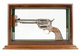 FRANCOLINI ENGRAVED SILVER PLATED COLT SINGLE ACTION .38 SPL IN COLT CUSTOM SHOP DISPLAY CASE - 1 of 8