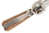 FRANCOLINI ENGRAVED SILVER PLATED COLT SINGLE ACTION .38 SPL IN COLT CUSTOM SHOP DISPLAY CASE - 6 of 8