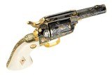 "THE GAMBLER" COLT SINGLE ACTION SHERIFFS MODEL IN 44 & 44-40 ENGRAVED BY MICHAEL DUBBER - 7 of 14