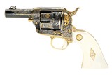 "THE GAMBLER" COLT SINGLE ACTION SHERIFFS MODEL IN 44 & 44-40 ENGRAVED BY MICHAEL DUBBER - 4 of 14