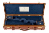 MARVIN HUEY OAK & LEATHER SHOTGUN CASE FOR A PAIR OF WINCHESTER MODEL 42S WITH EXTRA BARRELS - 2 of 3