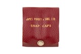 PURDEY 12 BORE SNAP CAPS IN RED LEATHER POUCH - 3 of 3