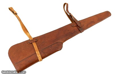 VINTAGE LEATHER SCABBARD FOR SCOPED RIFLE
