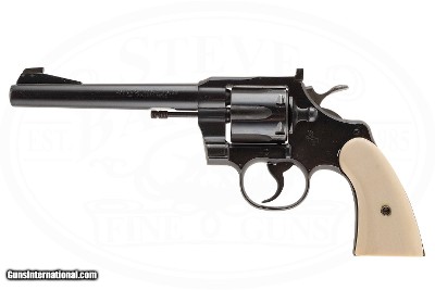 COLT OFFICER'S MODEL MATCH 22 LR CARVED IVORY GRIPS - Image 2 of 6