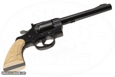 COLT OFFICER'S MODEL MATCH 22 LR CARVED IVORY GRIPS - Image 5 of 6