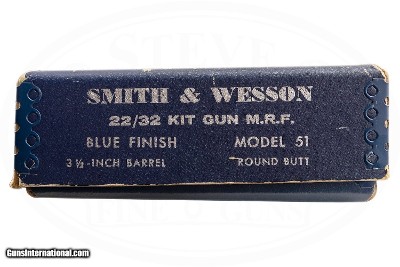 SCARCE SMITH & WESSON MODEL 51 ROUND BUTT 22/32 KIT GUN 22 MAG - Image 8 of 9