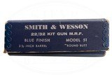 SCARCE SMITH & WESSON MODEL 51 ROUND BUTTT 22/32 KIT GUN 22 MAG - 8 of 9