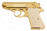 WALTHER PPK/S 9MM KURZ FACTORY ENGRAVED & GOLD PLATED - 2 of 8