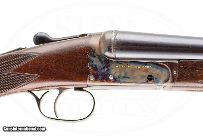 WESTLEY RICHARDS - GOLD NAME LIVE BIRD GUN FIXED LOCK SXS 12 GAUGE