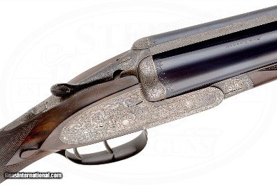 AUGUST LEBEAU BEST PRE WAR SIDE LOCK EJECTOR 12 GAUGE ORIGINALLY OWNED BY BILLY PERDUE - Image 5 of 17