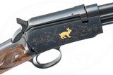 WINCHESTER MODEL 62A DELUXE 22 SHORT ENGRAVED AND GOLD INLAID BY PAULINE MUERRLE - 5 of 16