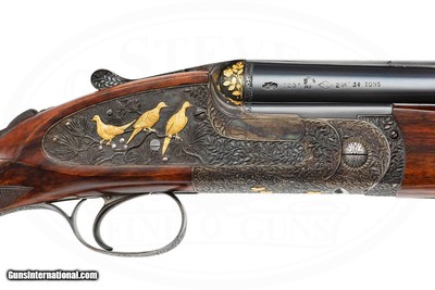 PURDEY BEST O/U 12 GAUGE 2 BARREL SET KEN HUNT ENGRAVED