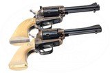 COLT NEW FRONTIER 22 LR WITH 22 MAG CYLINDER AND 2ND GEN NEW FRONTIER 45 LONG COLT WITH 45 ACP CYLINDER - CASED SET - COLT IVORY GRIPS - 6 of 7