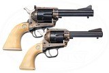 COLT NEW FRONTIER 22 LR WITH 22 MAG CYLINDER AND 2ND GEN NEW FRONTIER 45 LONG COLT WITH 45 ACP CYLINDER - CASED SET - COLT IVORY GRIPS - 2 of 7