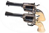 COLT NEW FRONTIER 22 LR WITH 22 MAG CYLINDER AND 2ND GEN NEW FRONTIER 45 LONG COLT WITH 45 ACP CYLINDER - CASED SET - COLT IVORY GRIPS - 5 of 7